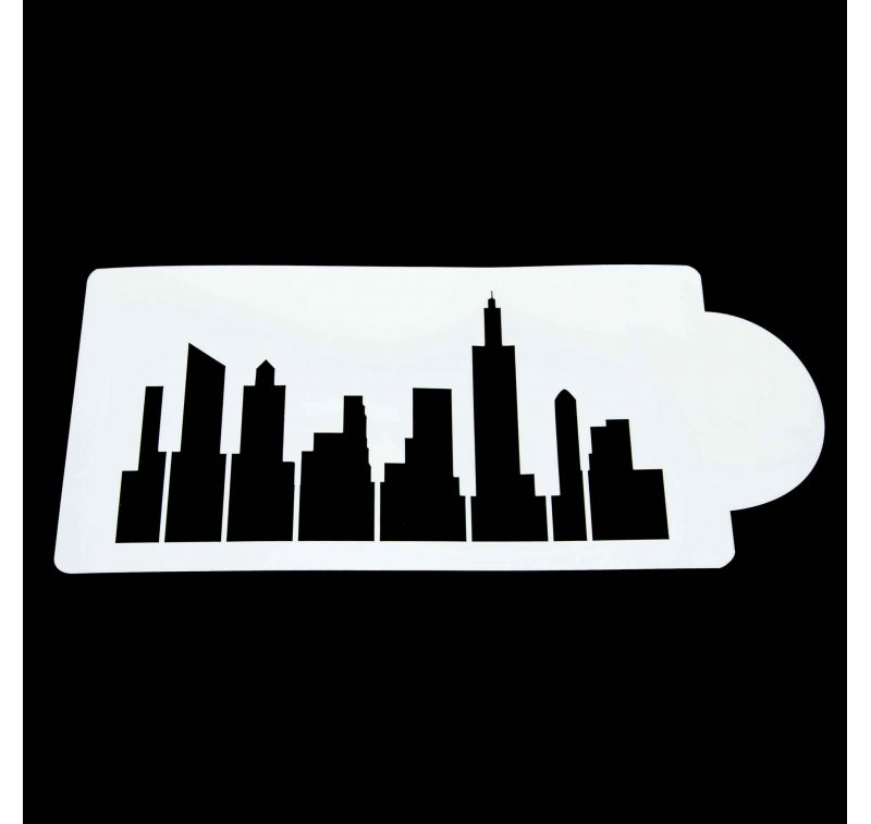 800x757 New York City Skyline Stencil Lollipop Cake Supplies