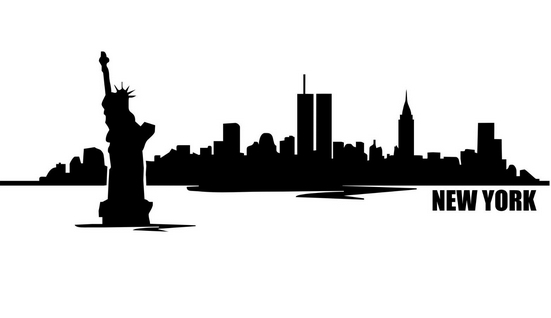 551x318 New Arrival New York City Skyline Vinyl Wall Decal City Design