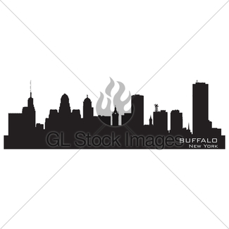 325x325 Albany New York City Skyline Vector Silhouette Gl Stock Images