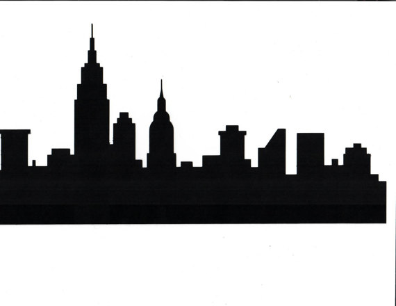570x440 New York City Nyc Skyline Die Cut Cut Outs Silhouette Paper