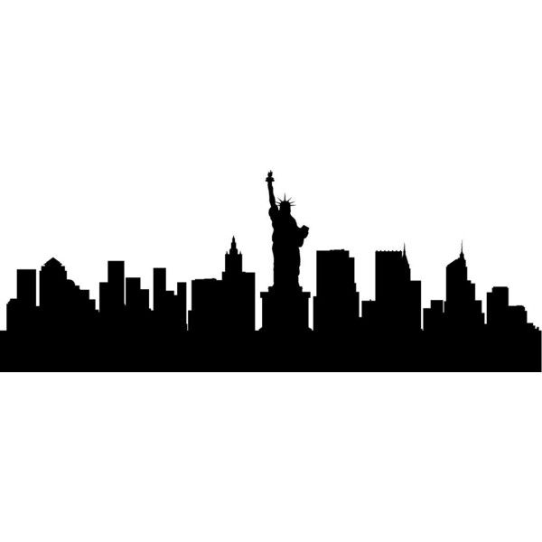600x600 New York City Skyline Big Apple Silhouette Vinyl Decal Home Decor