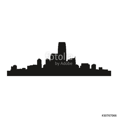 500x500 Vector Shadow Illustration City New York Town Stock Image