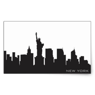 307x307 New York City Skyline Stickers Zazzle