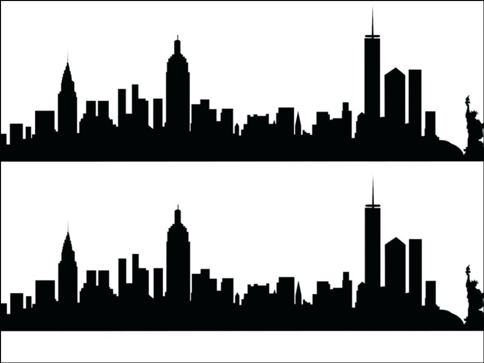 960x720 New York Skyline Silhouette Also New Skyline Silhouette Label New