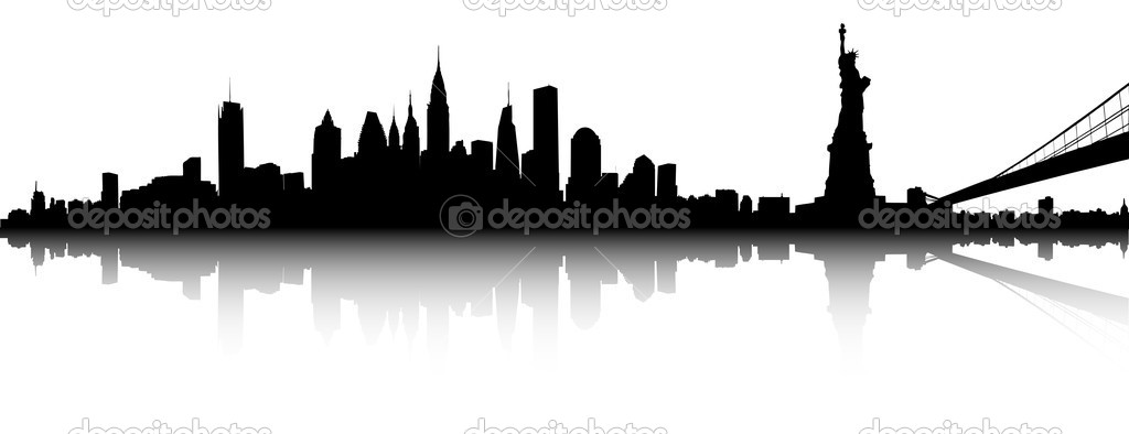 1024x394 13 New York Silhouette Vector Images