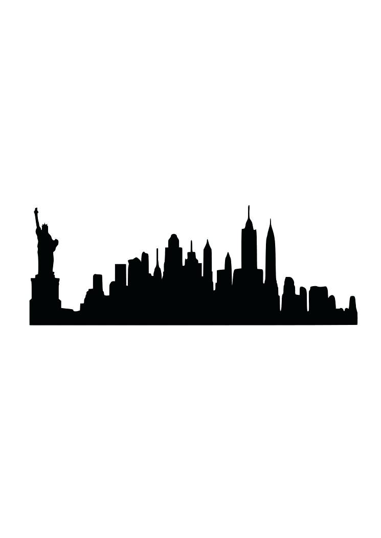 745x1053 New York Skyline Silhouette As Well As Zoom New York Skyline