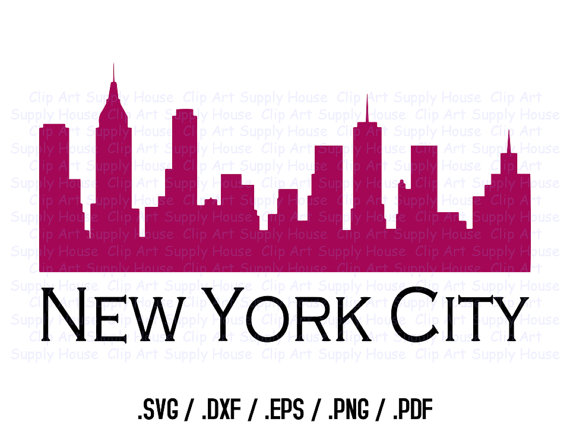 570x428 New York City Skyline Clipart Design Use With Silhouette