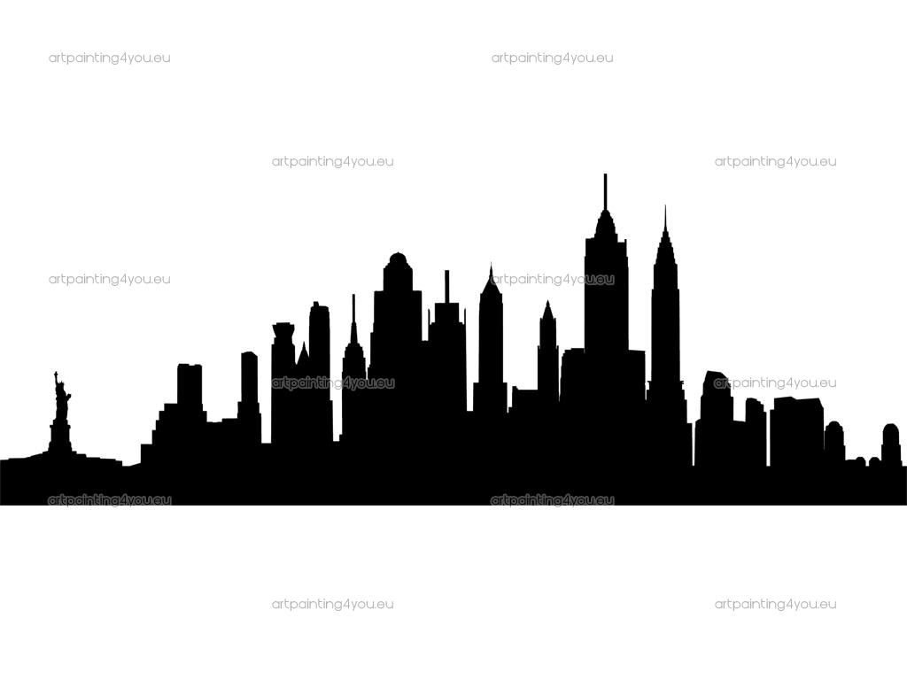 1024x768 New York Silhouette A R T Silhouette