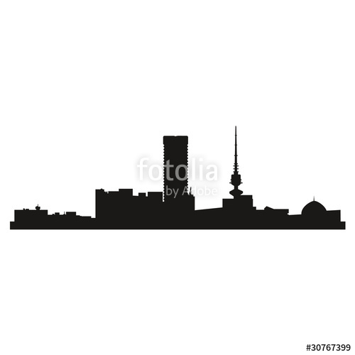 500x500 Vector Shadow Illustration City New York Town Stock Image