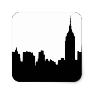 307x307 New York Skyline Stickers Amp Labels Zazzle Uk