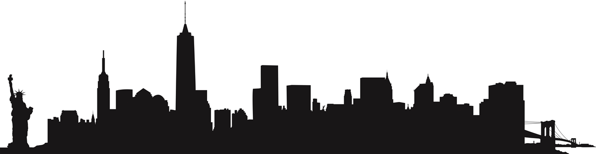 1200x311 York Skyline Wall Decal