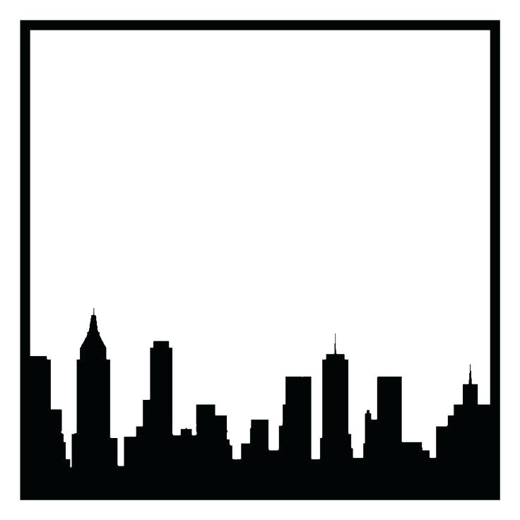 736x736 New York Skyline Outline