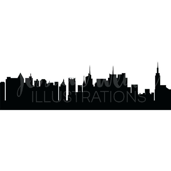 570x570 New York City Skyline Silhouette Clip Art