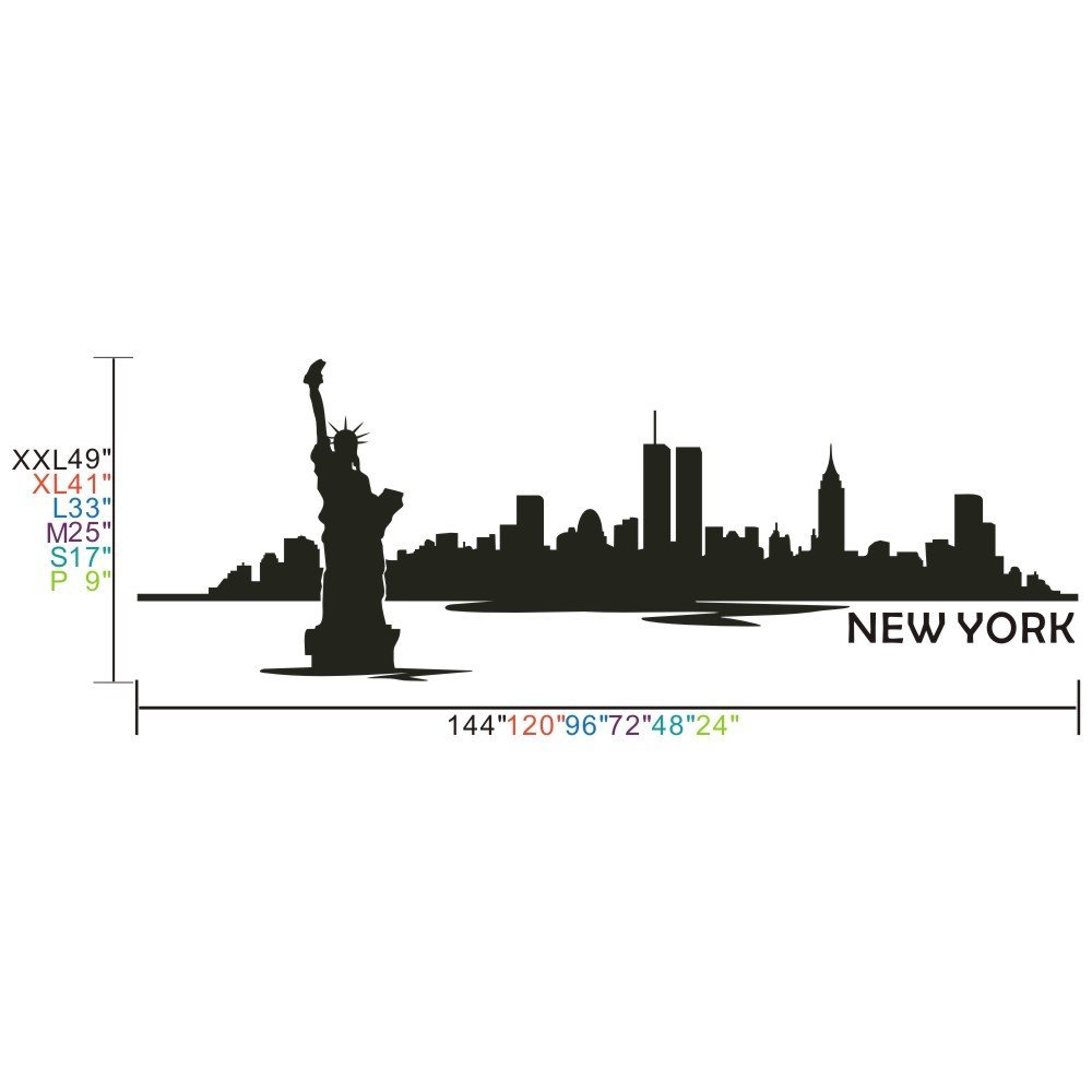 1000x1000 Vinyl New York Wall Decal New York City Wall Decor New