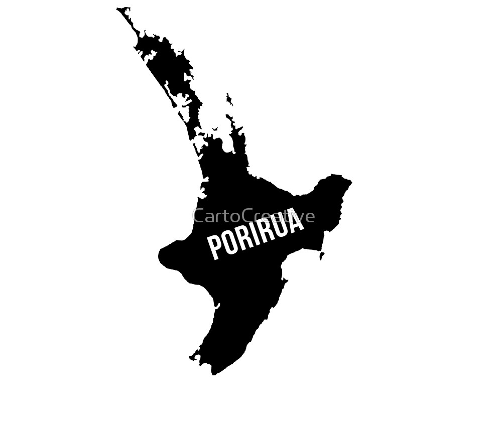 1000x849 Porirua, New Zealand Silhouette By Cartocreative Redbubble