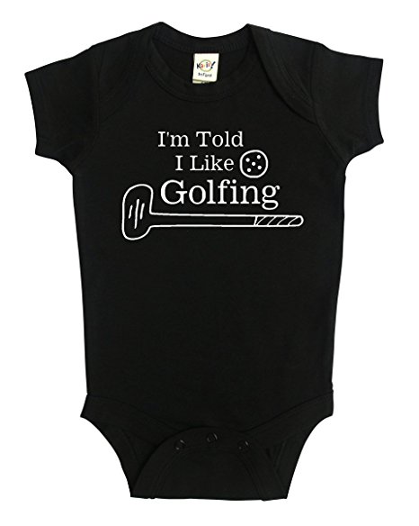 466x584 I'M Told I Like Golf Silhouette Baby Bodysuit Clothing