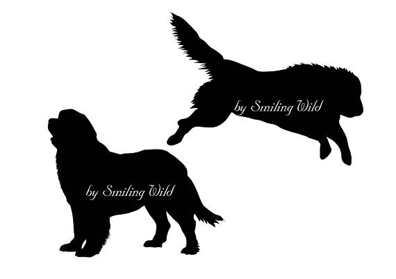 Newfoundland Dog Silhouette at GetDrawings | Free download