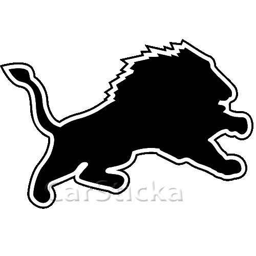 500x500 Detroit Lions Logo Nfl Car Wall Vinyl Sticker Decal Ebay Black