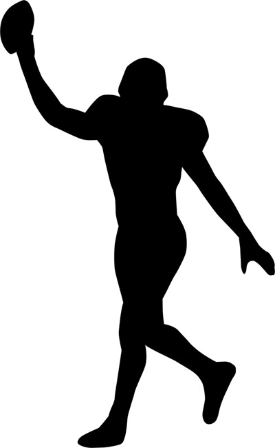 400x650 Football Player Clipart Silhouette