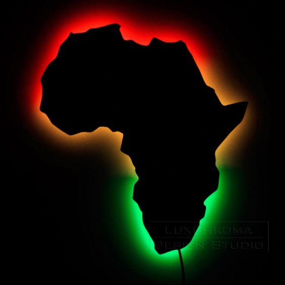 564x564 Lighted Africa Sign