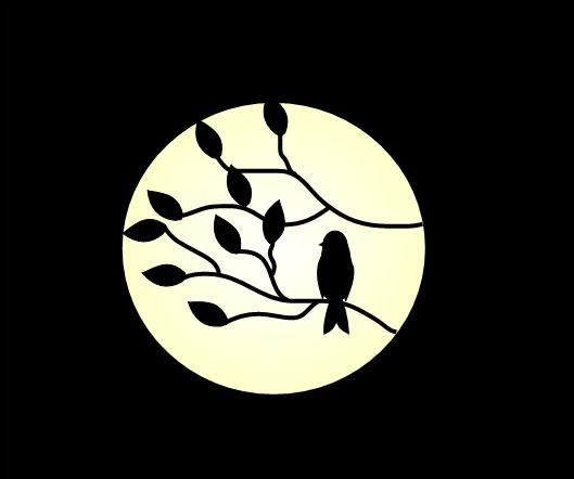 529x442 Bird Silhouette Night By Stareyes13 Silhouettes Bird Silhouettes