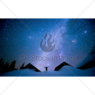 325x325 Human On The Background Of The Starry Sky Gl Stock Images