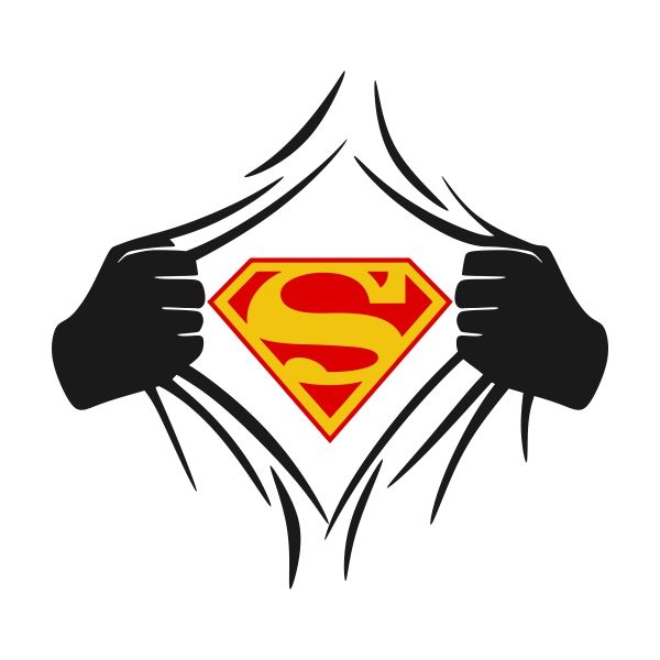 600x600 Super Hero Cuttable Design Cut File. Vector, Clipart, Digital