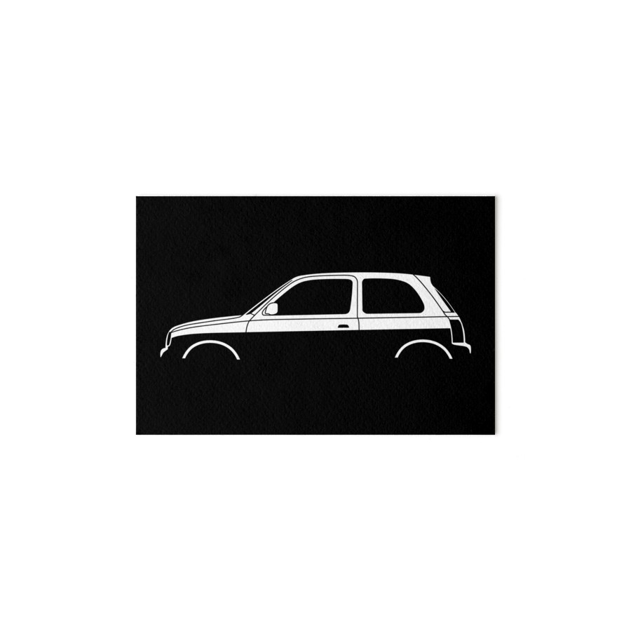 900x900 Car Silhouette For Nissan Micra K11 Enthusiasts Art Boards By