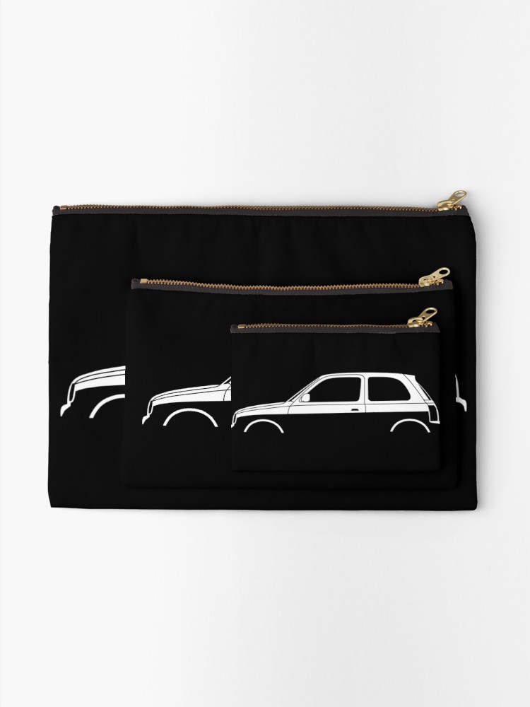 750x1000 Car Silhouette For Nissan Micra K11 Enthusiasts Studio Pouches By