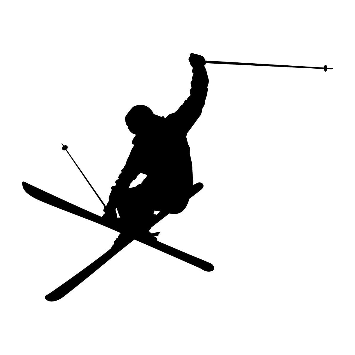 Nordic Skier Silhouette at GetDrawings | Free download