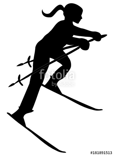 367x500 Silhouette Of Female Skier