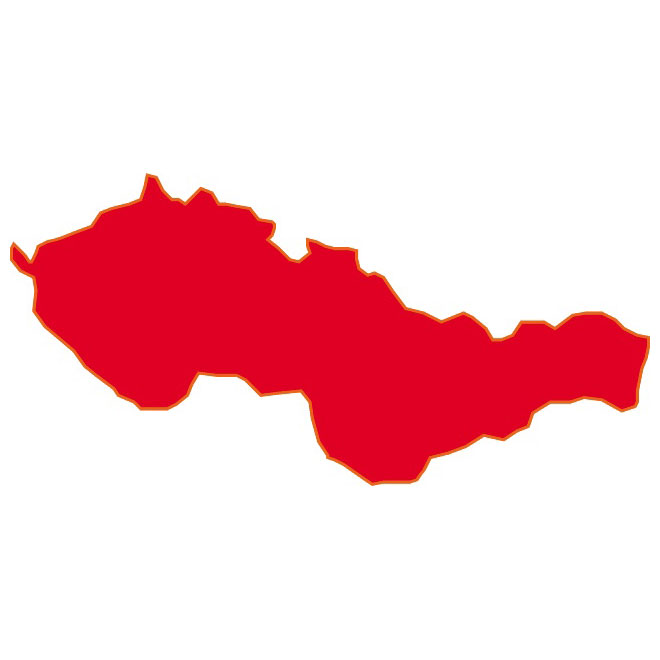 660x660 Czechoslovakia Outline Vector Map