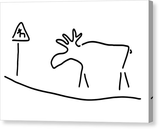 546x445 Deer Silhouette Canvas Prints