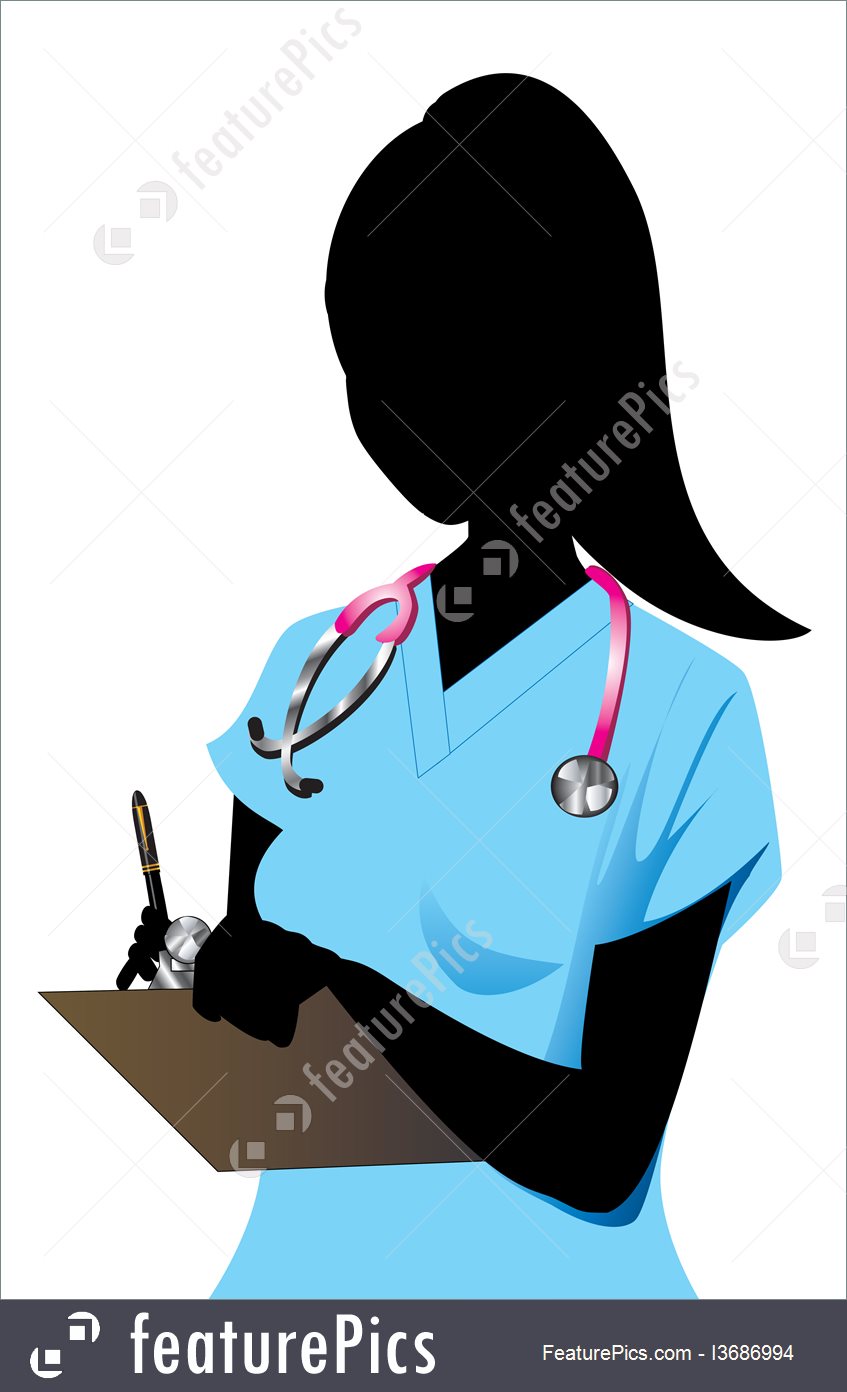 847x1392 Nurse Silhouette Illustration