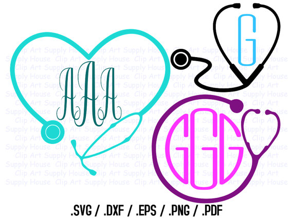 570x428 Nurse Monogram Frame Clip Art, Svg Design Files, Use