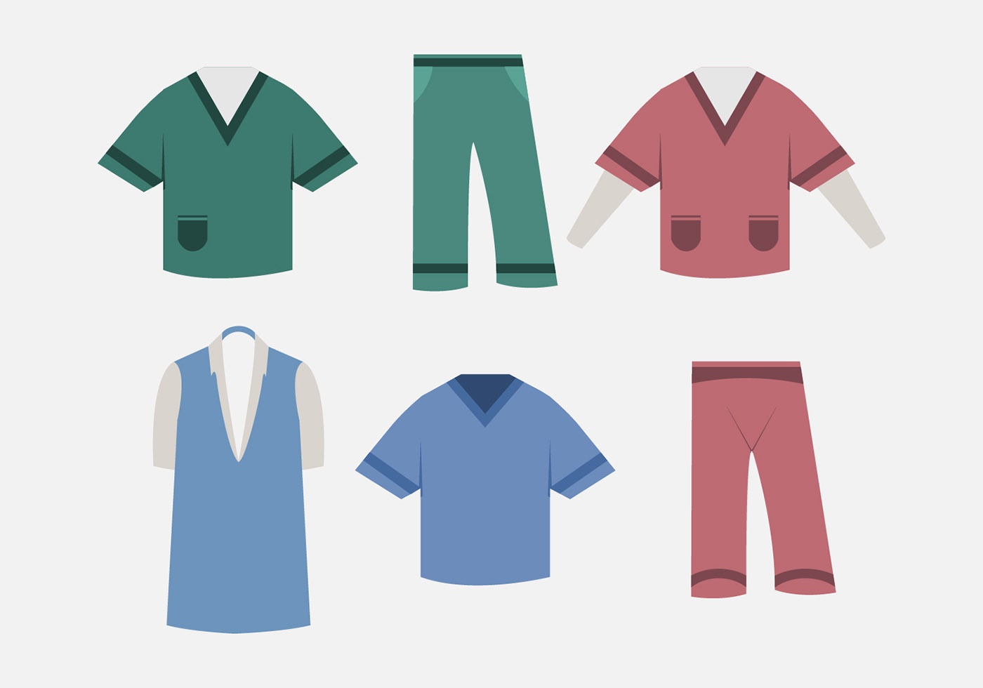 1400x980 Nurse Scrubs Free Vector Art