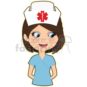 300x300 Royalty Free Nurse Cartoon Character Vector Image 394896 Vector