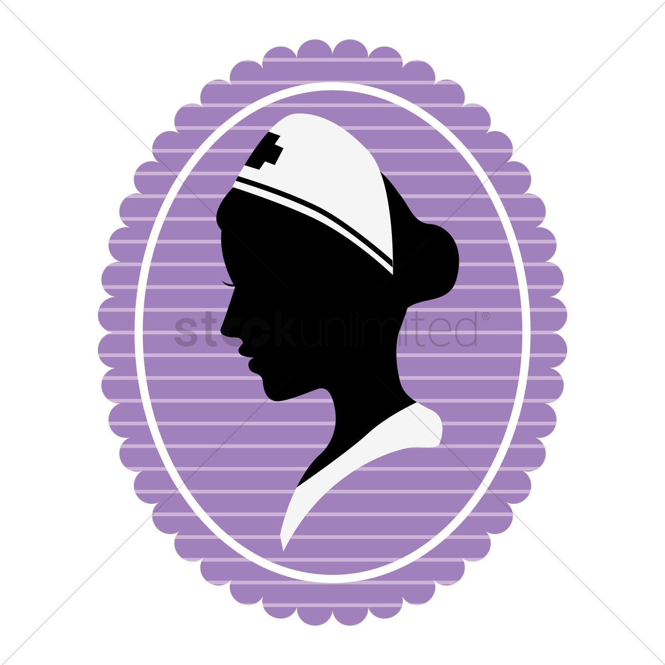 1300x1300 Silhouette Of Nurse Vector Image