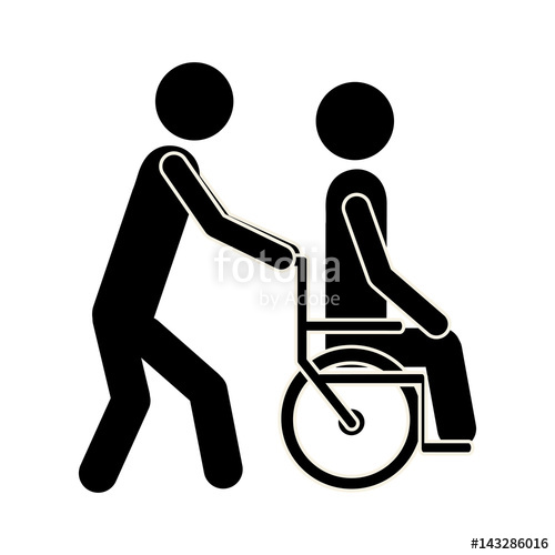 500x500 Nurse Bring The Patient In Wheelchair, Vector Illustration Design