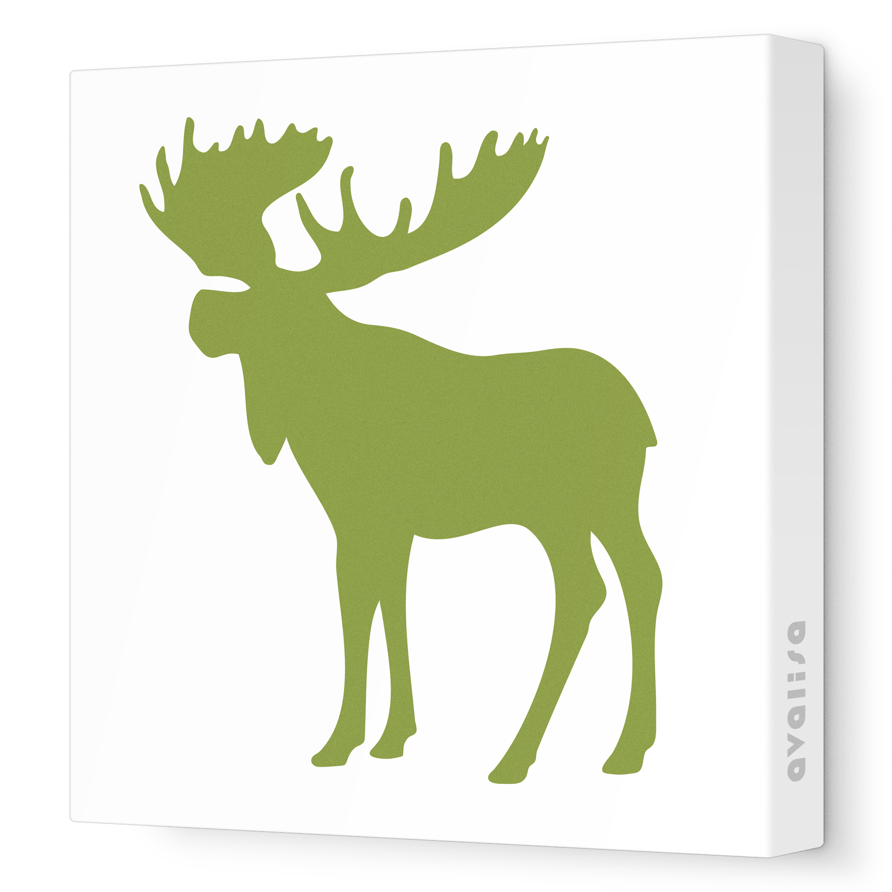 1800x1800 Green Moose Silhouette