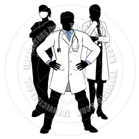460x460 Medical Team Doctors And Nurses Group Silhouettes By Geoimages