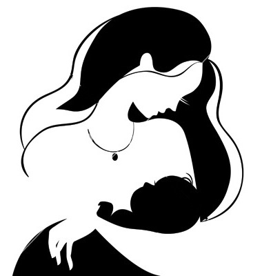 380x400 Nursing Mother Silhouette
