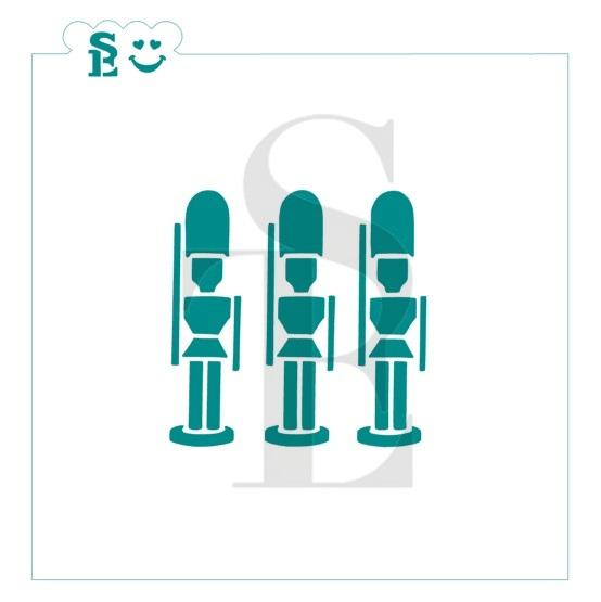 554x555 Nutcracker Toy Soldiers Stencil For Cookies, Cakes Amp Culinary
