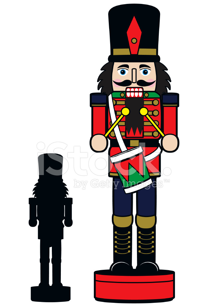 694x1024 Christmas Nutcracker Drummer Amp Silhouette Stock Vector