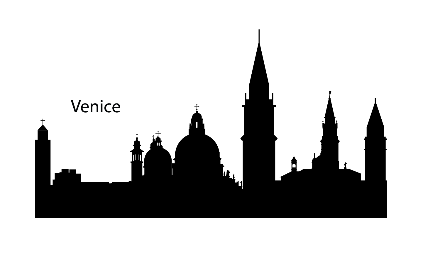 1500x900 Free City Skyline Silhouette, Hanslodge Clip Art Collection