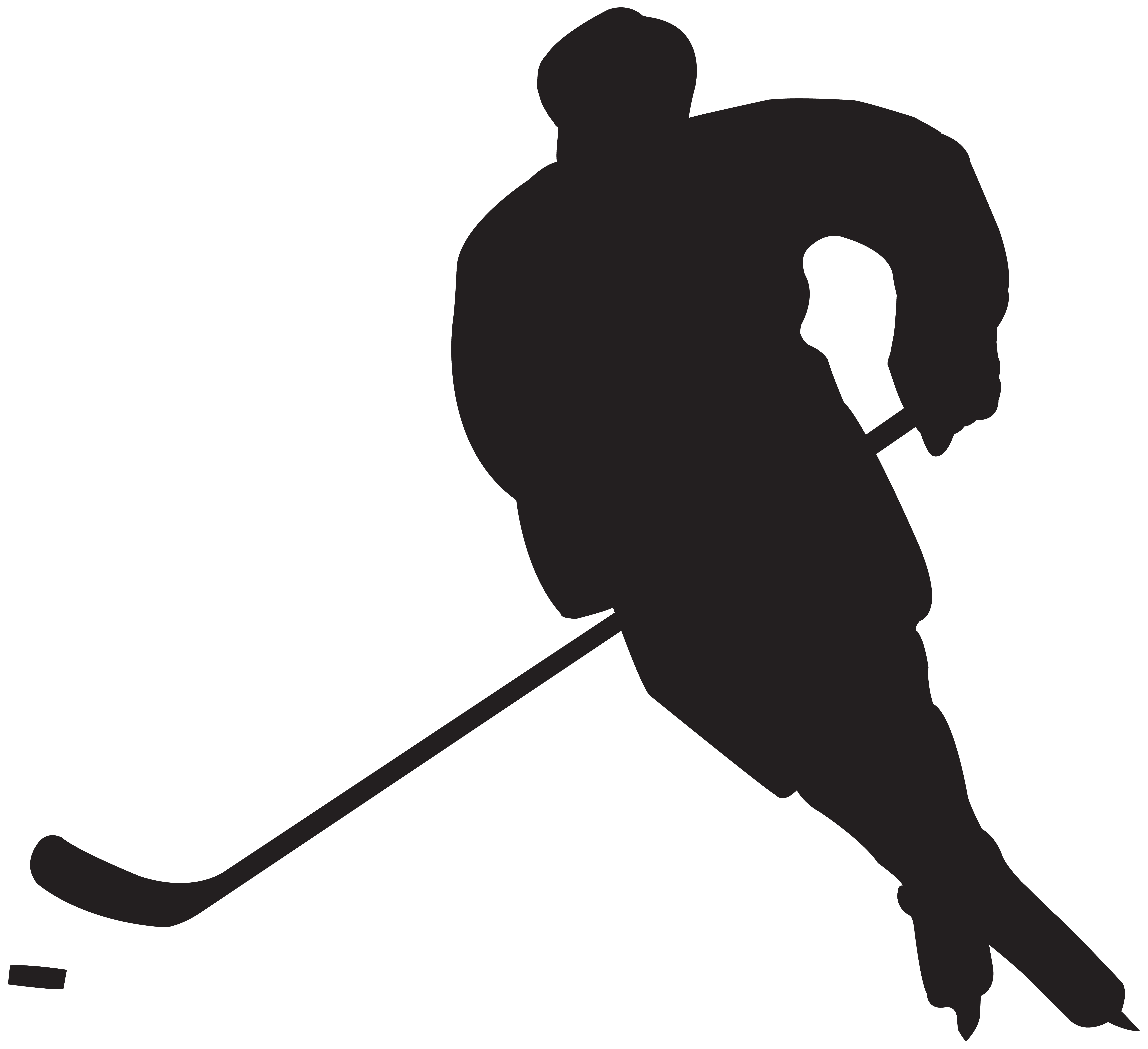 8000x7307 Hockey Silhouette Clipart