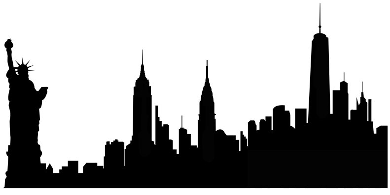 Ny Skyline Silhouette Stencil at GetDrawings | Free download