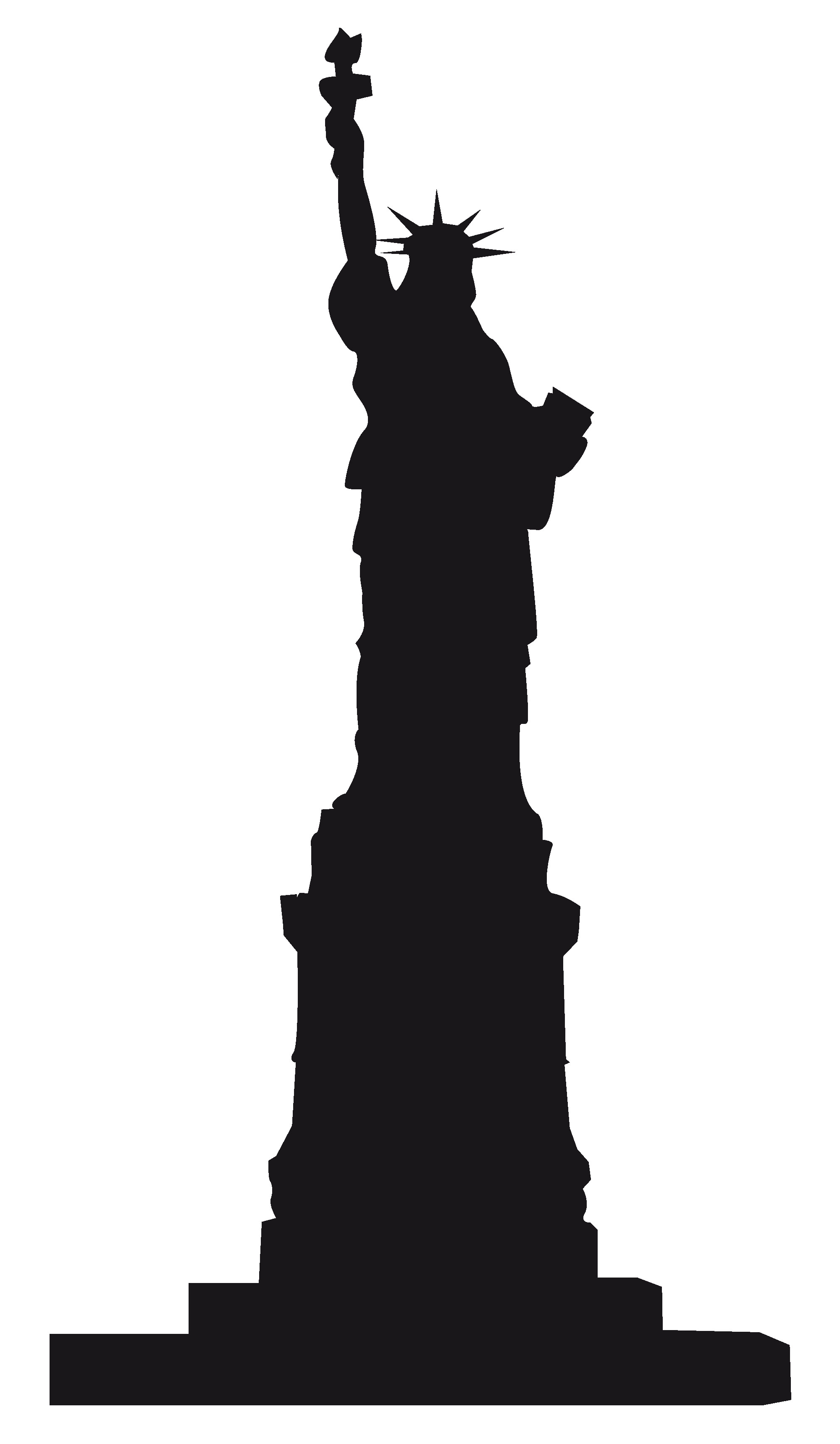 2000x3435 File Silhouette Of The Statue Liberty In New York Svg Bright
