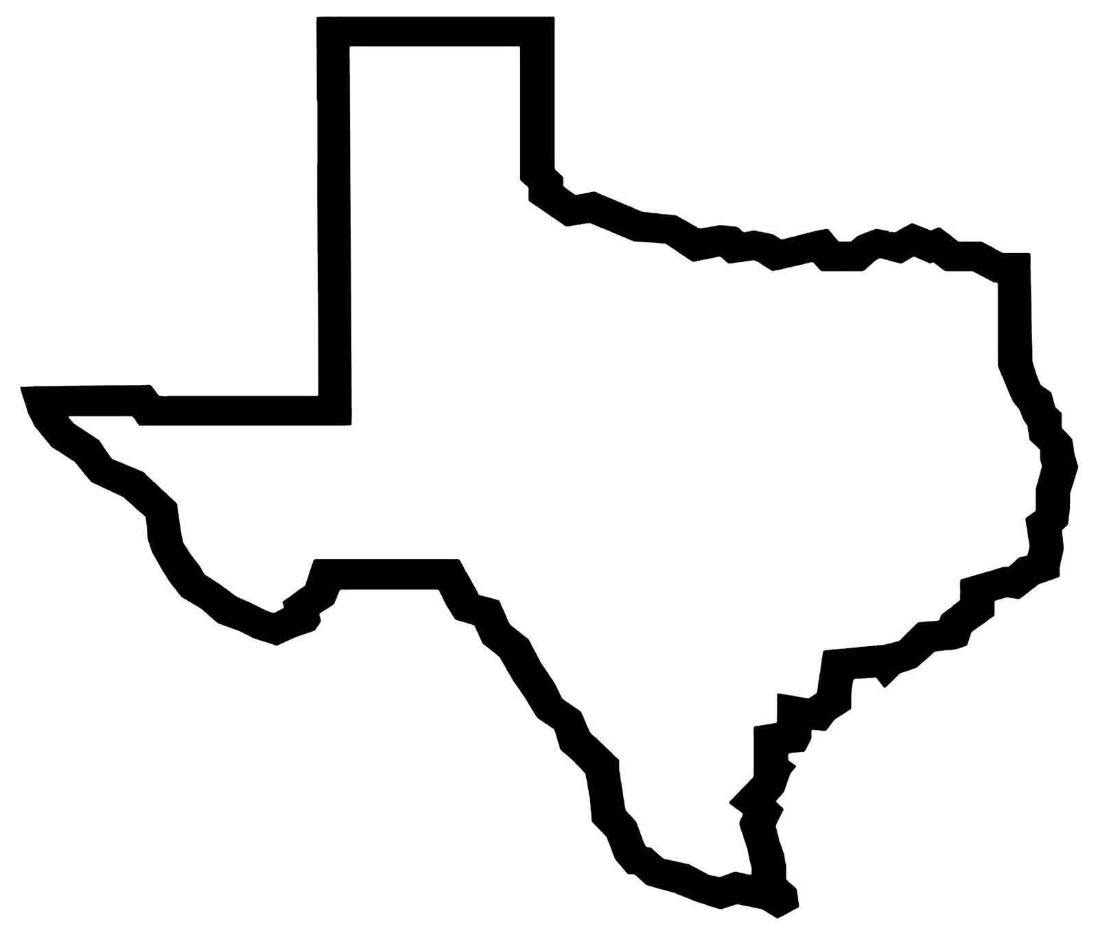 1600x1363 Free Outline Of The State Of Texas, Hanslodge Clip Art Collection