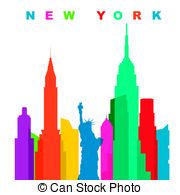 180x195 New York City Transparent Skyline Vector Clipart Eps Images. 132